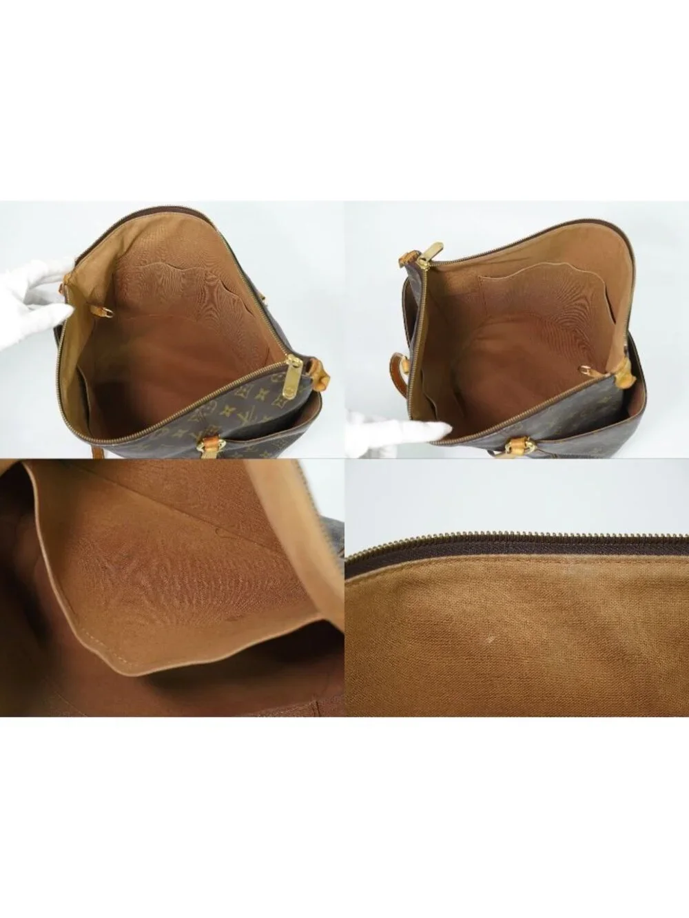 Louis Vuitton LV Totally MM Monogram Shoulder Bag Tote Brown Vintage